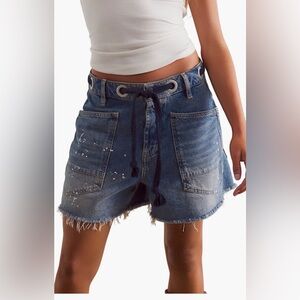 Free People Moxie Distressed High Waist Cutoff Shorts